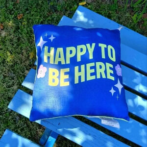 Happy Huntington Home blue purple decor pillow green throw house decorations